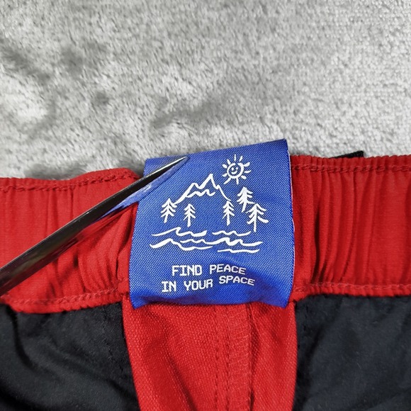 Without Walls Wind Pants Mens Medium Red Convertible Zip Off Shorts Outdoor Hike - Picture 8 of 14
